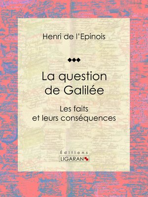 cover image of La question de Galilée